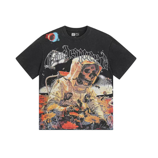 Majica z napisom "Apokaliptični vrt" z napisom Godspeed