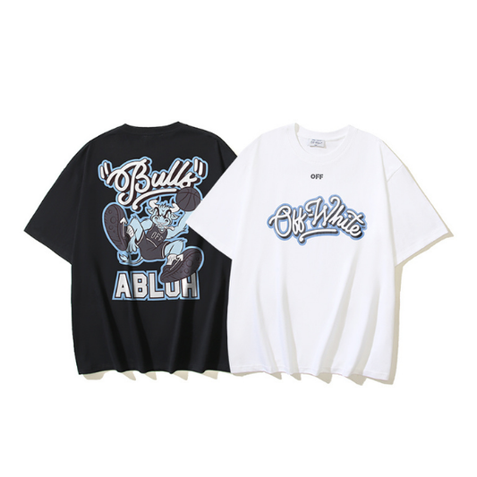 Majica z napisom "Bulls" iz belega materiala