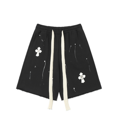 Chrome Hearts Ink-Splashed Shorts