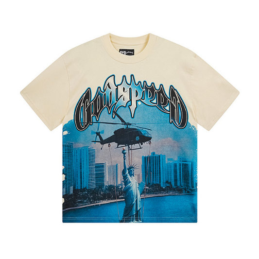 Majica s helikopterjem Godspeed Kip svobode